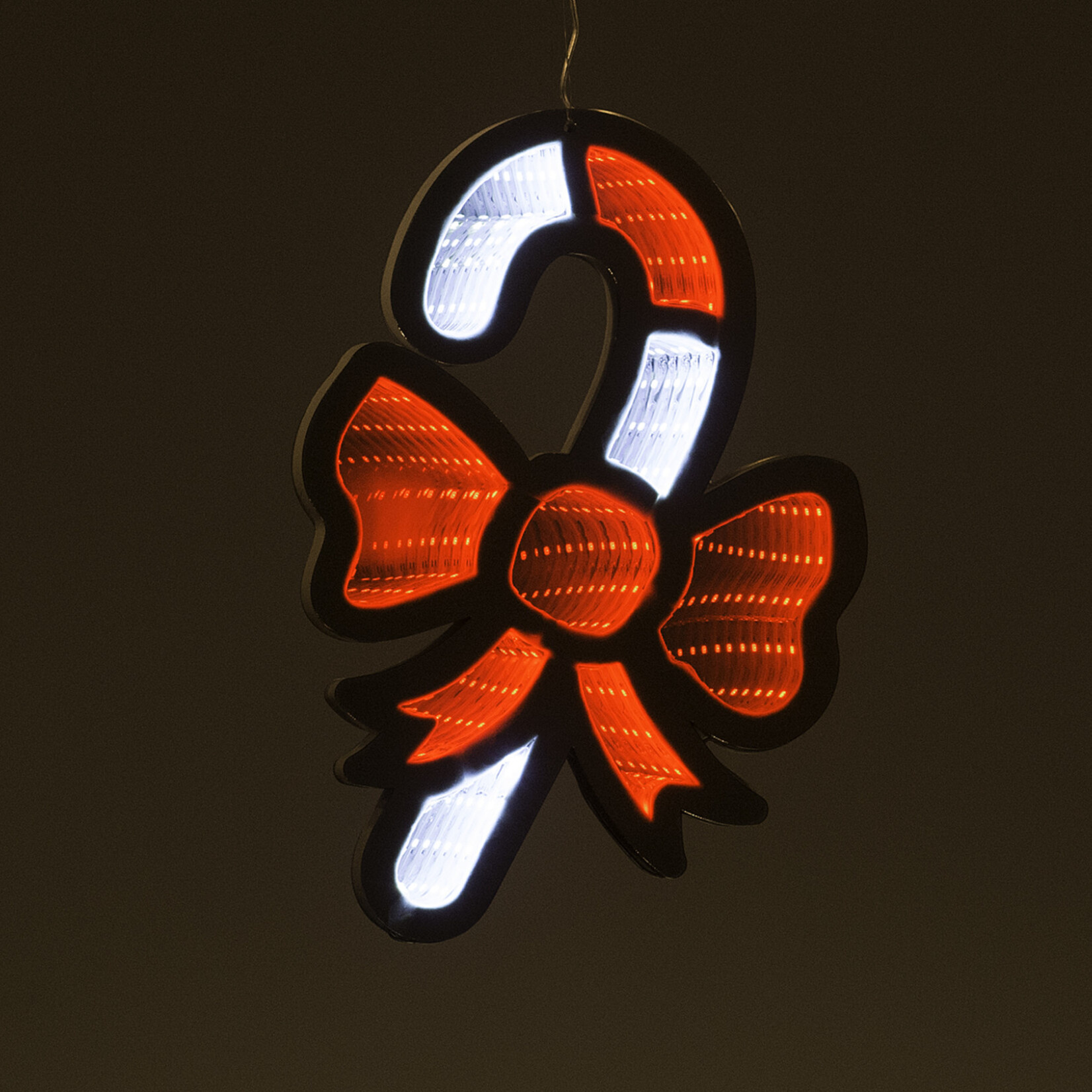 11" Candy Cane Infinity Light Hanging