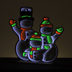 26" Snowman Family Infinity light