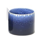 Blue Glaze Ceramic Cylinder Container (FITS 4"POT)