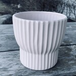 Shiny White Ceramic Pot