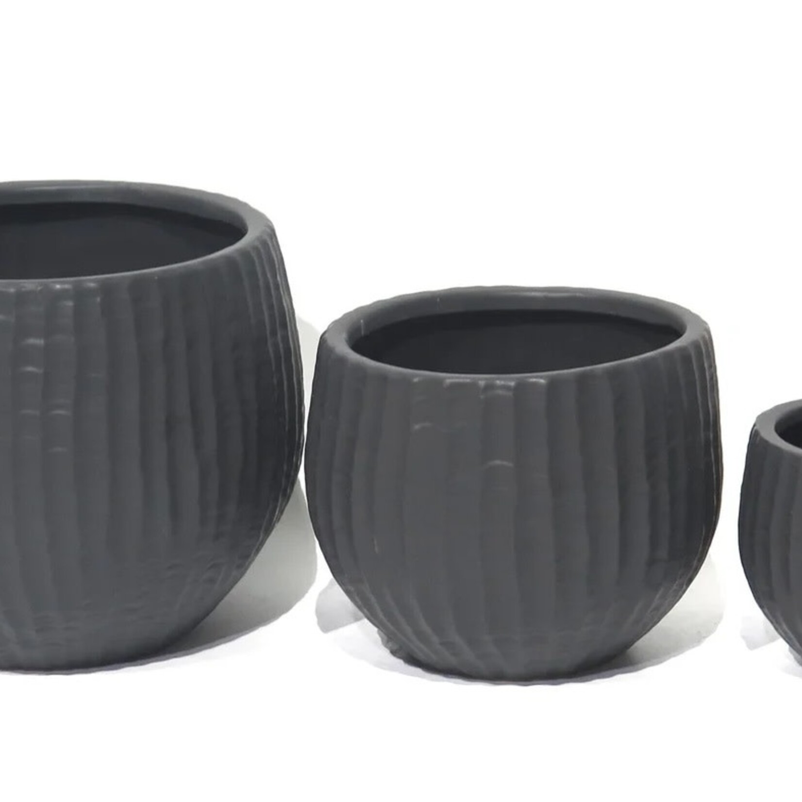 Matte Black Ceramic Pot - Small