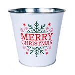 6" Merry Christmas Metal Pot