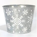 Silver/Snowflake Metal Pot (FITS 4"POT)