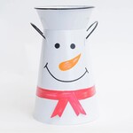 Snowman Metal Container  w/Liner