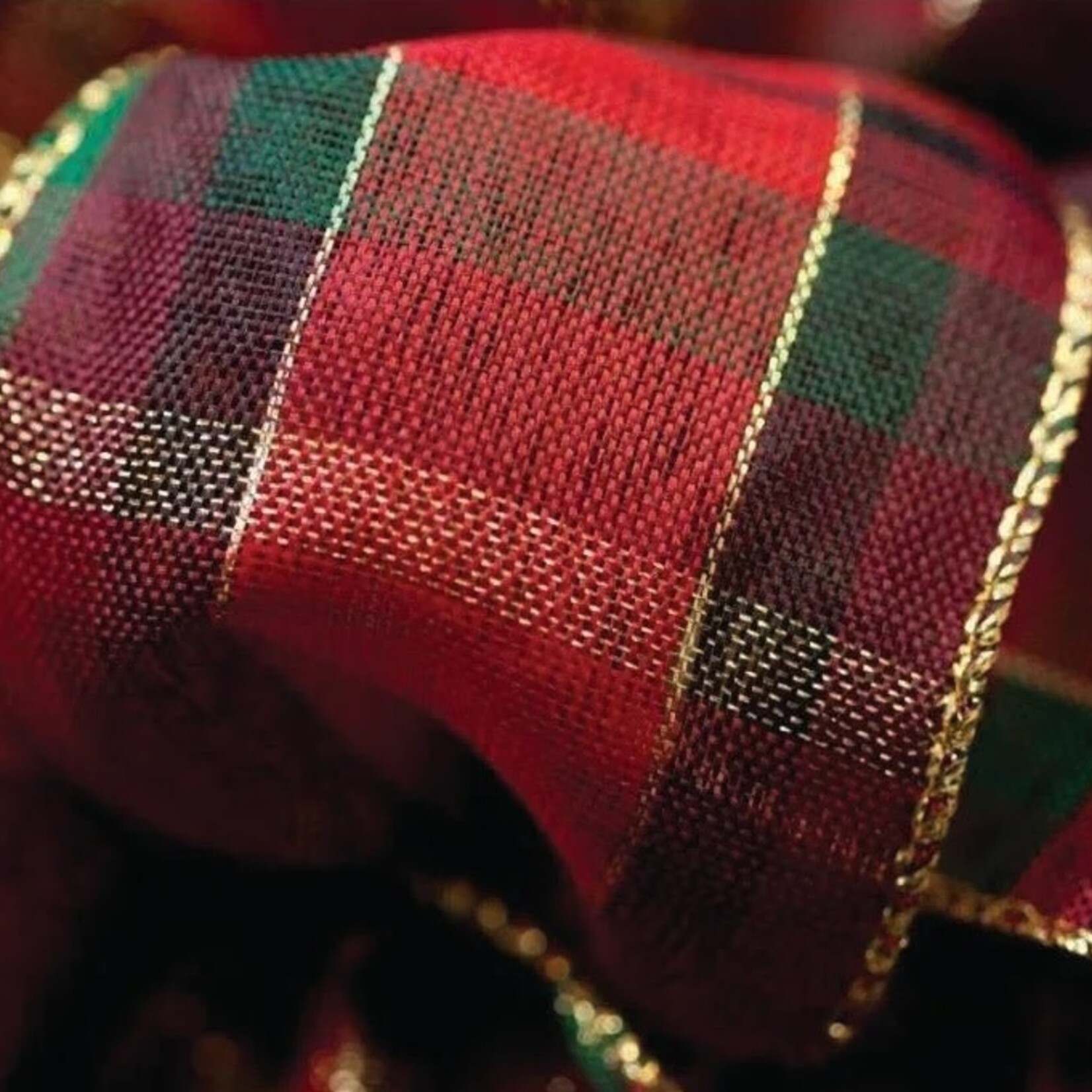 2.5"CHRISTMAS PLAID WIRED RIBBON