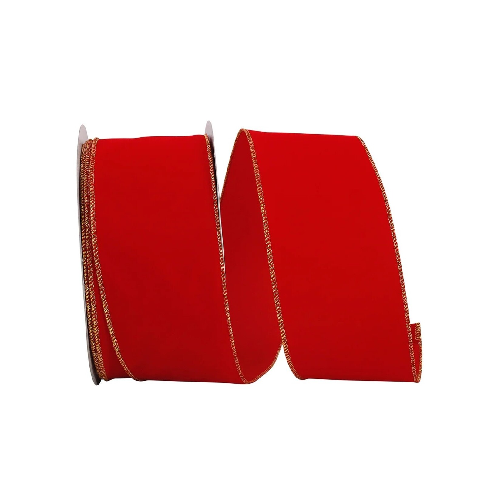 2.5" MEDIUM RED VELVET WIRED, 0.89 /RUNNING YRD.