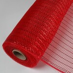 21"Red w/Red Metallic Lines Synthetic Sinamay,30'