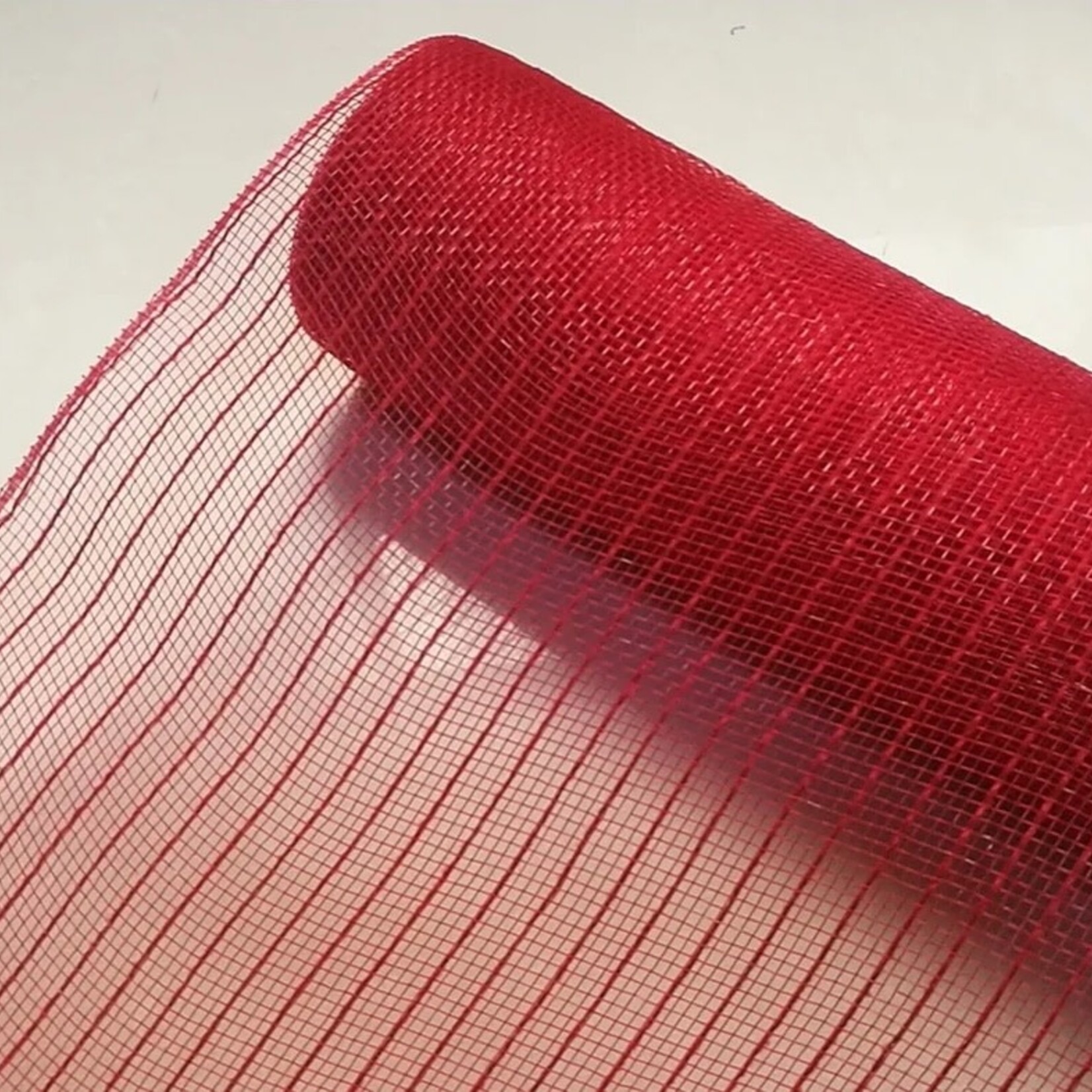 10.5" Red/Red Faux Jute Sinamay, 30'
