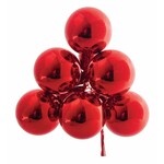 25mm Shiny Red Glass Ball Pick 6/Bundle
