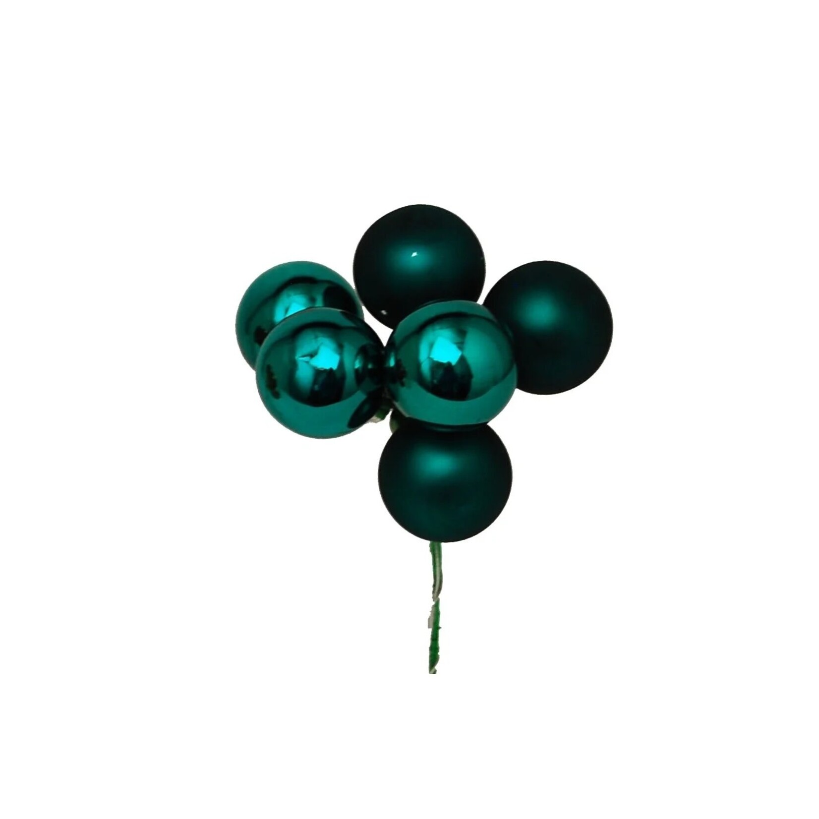 25mm Turquoise MATTE/METALLIC Glass Ornaments
