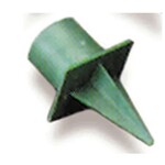 SHORT TAPER CANDLE HOLDER (GREEN PLASTIC)