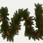 9'x 12  Emerald pine w/cones  Garland