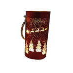 Reindeer LED Jar w / rope handle
