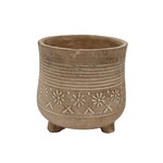 Cement Flower Pot W/3 LEGS  Large