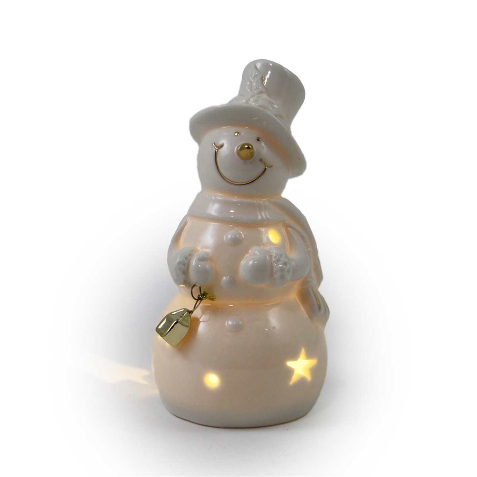 LED Snowman Holding Lantern