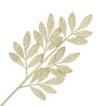 SPRAY LEAVES BAY 26" IVORY GLITTER