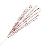 SPRAY TWIGS 36" RED/WHITE SEQUINS/ GLITTER