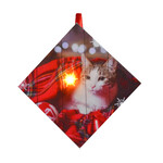 CANVAS 5"X5" 1 LED W/ CAT IN A BLANKET