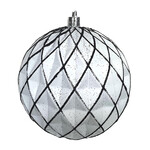 BALL DIAMOND PT. 100MM SHINY WHITE W/ BLACK GLTR.