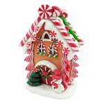 Gingerbread House .5"x3"x6" w/LED Light (Red/Green/Blue)