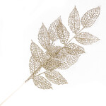 SPRAY LEAVES NET 31.5" CHAMPAGNE GLITTER