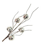 SPRAY BELLS 21" SHINY SILVER W/ TWIGS
