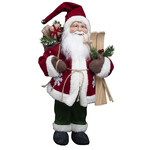 Santa Standing 18" Red w/Gift Sack Ski and Poles
