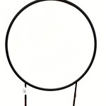 25" Black Hoop with metal stick in the ground stakes