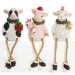 Christmas Barn Animal Shelf Sitter, 3 Asst.