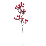 22" Single Spray w/5 Cluster Berries - Red