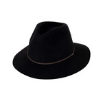 Men's Mid Brim -Black Hat - M  FEDORA - RAJAH