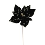 22"Black Velvet Poinsettia Pick