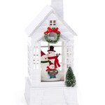Light Up House w/Snowmen Decor