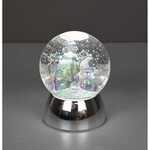 5" LED Silver Snowman Globe