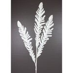 39" White Glitter Fern Spray Pick