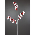 32" Red/White Fabric Curly Pick