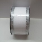 White/Silver Stripe Ribbon