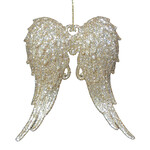 3.5" Angel Wing Ornament  W/ Glitter