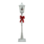 Floor Lantern with Santa & Child Swing Snowing Scene 72"