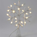 LED White Snowflake Tree Topper