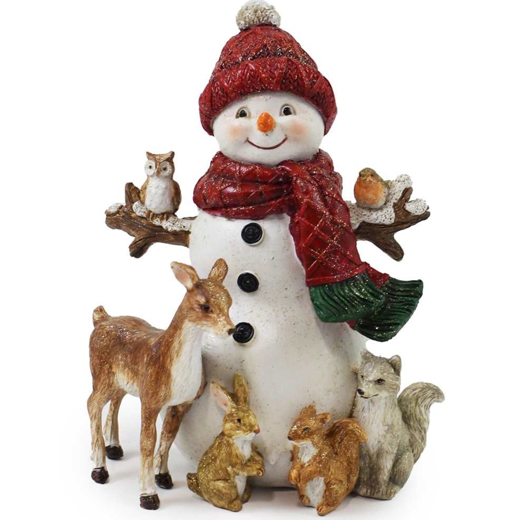 Snowman W/Forest Animals