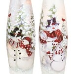 Snowman Bundle Up 2 Asst.  Lg Vase