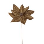 19" Brown / drk taupe Poinsettia Pick