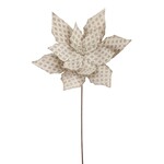19" Champagne Poinsettia Pick