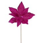 19" Fuchsia Poinsettia Pick
