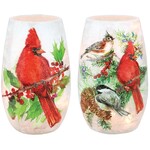 Birds of Winter Pre-Lit Small Vase  2Asst.