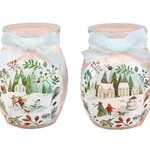 Magical Winterland Pre-Lit Small Jar w/ Ribbon  2Asst.