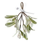 Christmas Mistletoe Hanging W/Glitter 8"