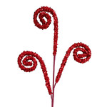 SPRAY CURLS 29" X 3 RED SEQUINS