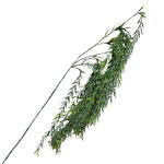 SPRAY HANGING LEAVES 55.5" GREEN FROSTED/GLITTER